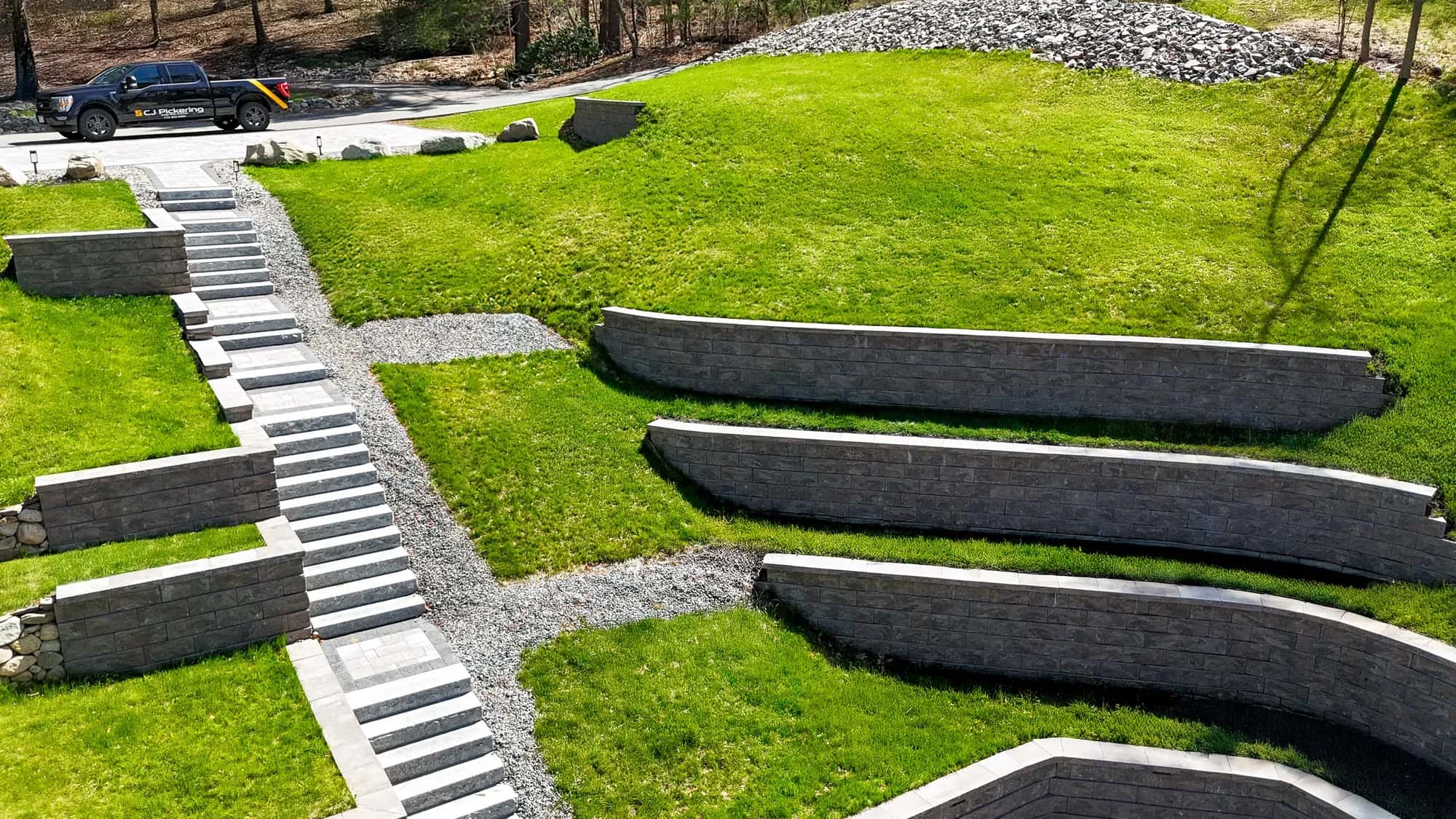 Waterfront Retaining Walls & Paver Steps