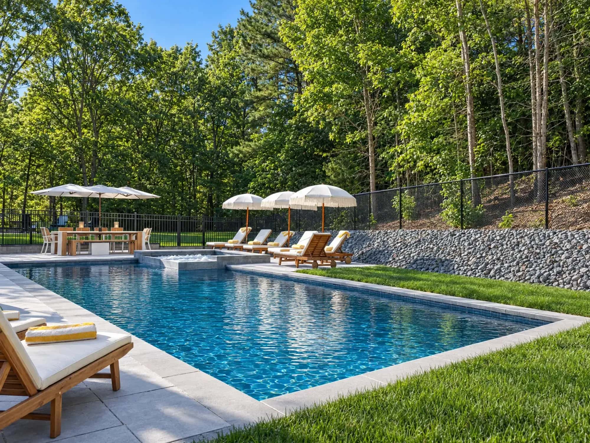Paver Pool Deck & Fire Pit Patio