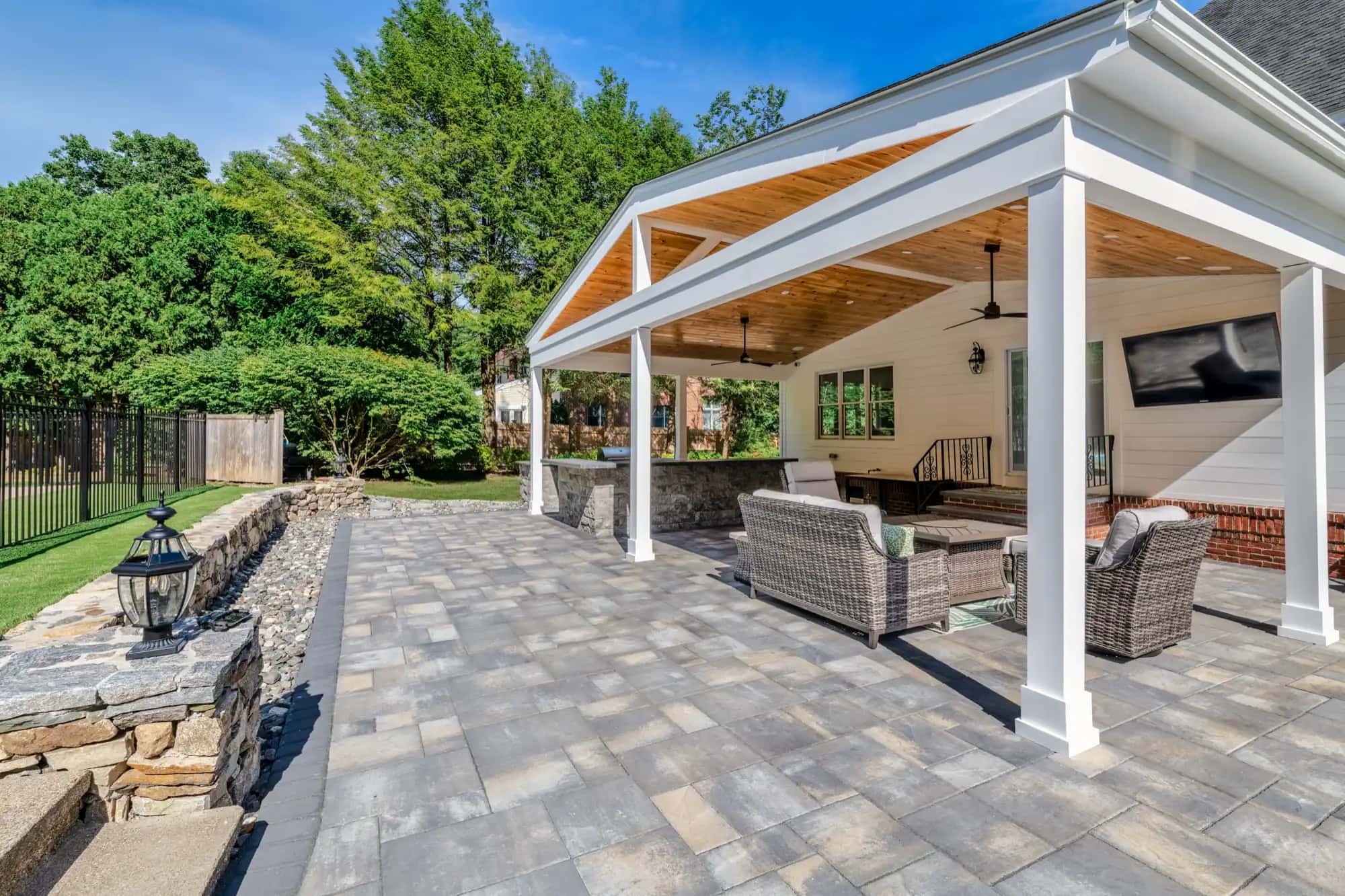 Poolside Pavilion & Fire Pit Patio